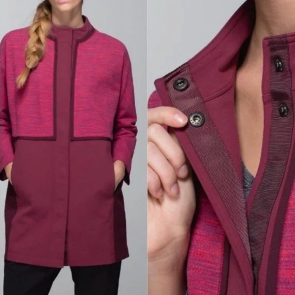 Lululemon Cocoon Car Coat Bumble Rust Berry Size S